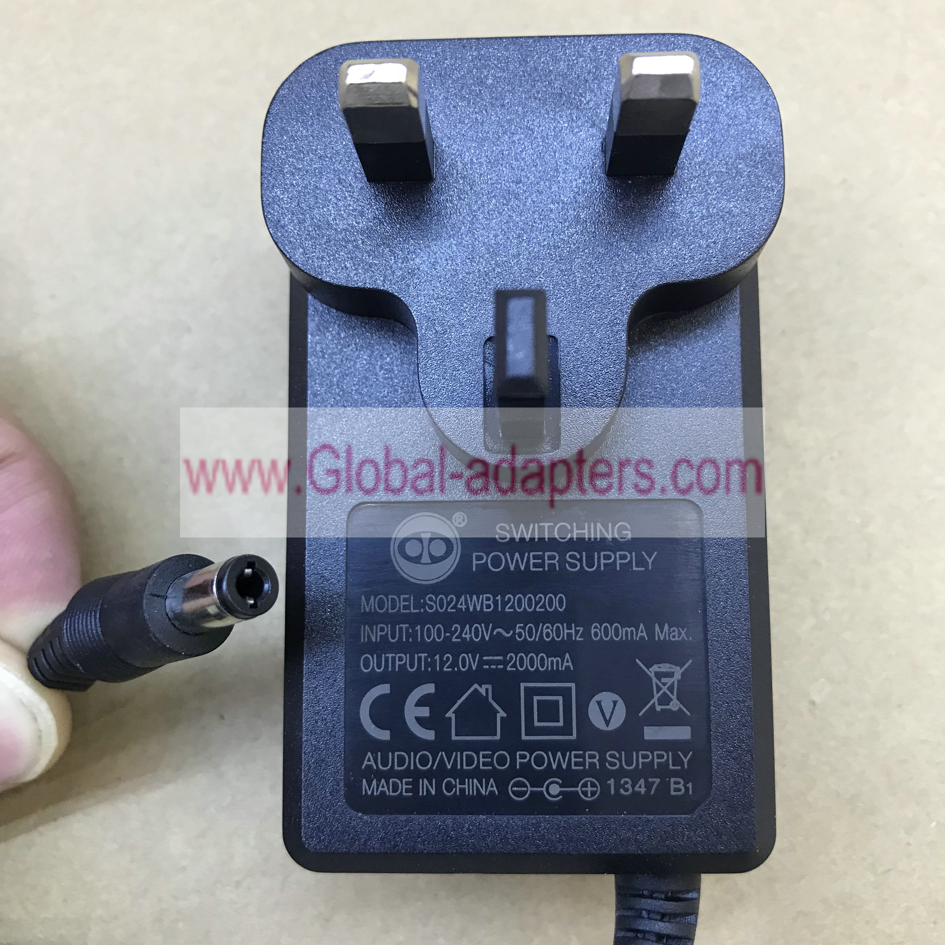 Orignal TenPao S024WB1200200 12V 2A Swithching Power Supply UK PLUG 5.5mm* 2.1mm - Click Image to Close